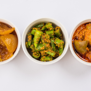 condiments in bowls on a counter top