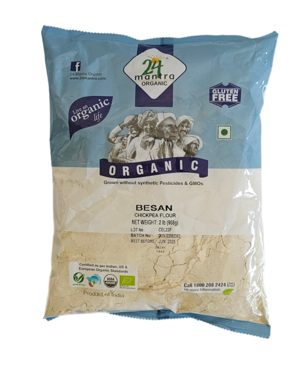 24 Mantra,Atta,Besan,Flour,Organic,24 Mantra Besan Flour 2Lb