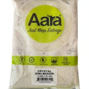 Aara, Beans, Dal, Rice, Rice & Dal, Sona Masoori Rice, Aara Crystal Sona Masoori Rice 4Lb