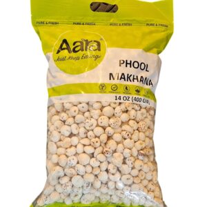 Aara,Dried Fruits,Nuts,Aara Phool Makhana AKA Lotus/Fox Seed/Nuts 400 Gm