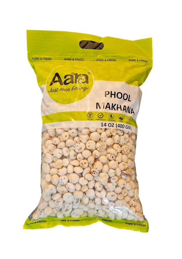 Aara,Dried Fruits,Nuts,Aara Phool Makhana AKA Lotus/Fox Seed/Nuts 400 Gm