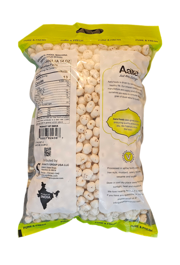 Aara,Dried Fruits,Nuts,Aara Phool Makhana AKA Lotus/Fox Seed/Nuts 400 Gm