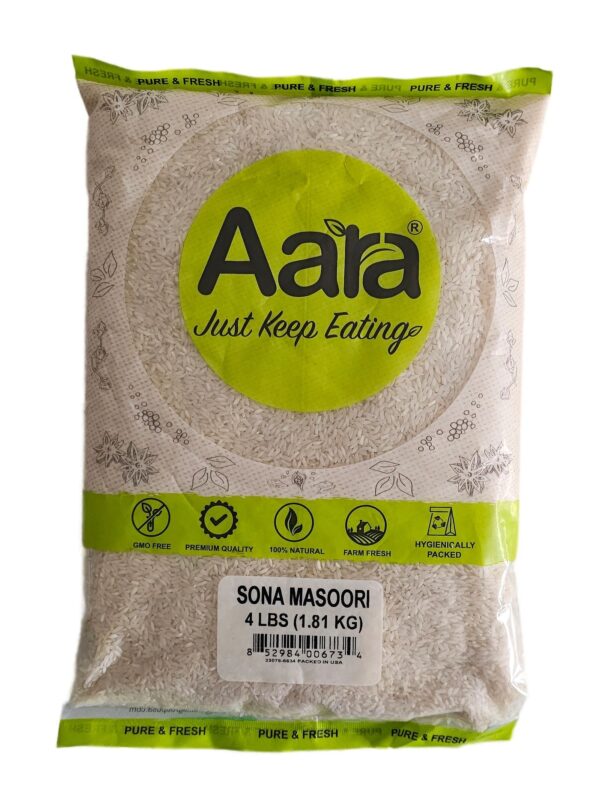 Aara, Beans, Dal, Rice, Rice & Dal, Sona Masoori Rice, Aara Sona Masoori Rice  4Lb