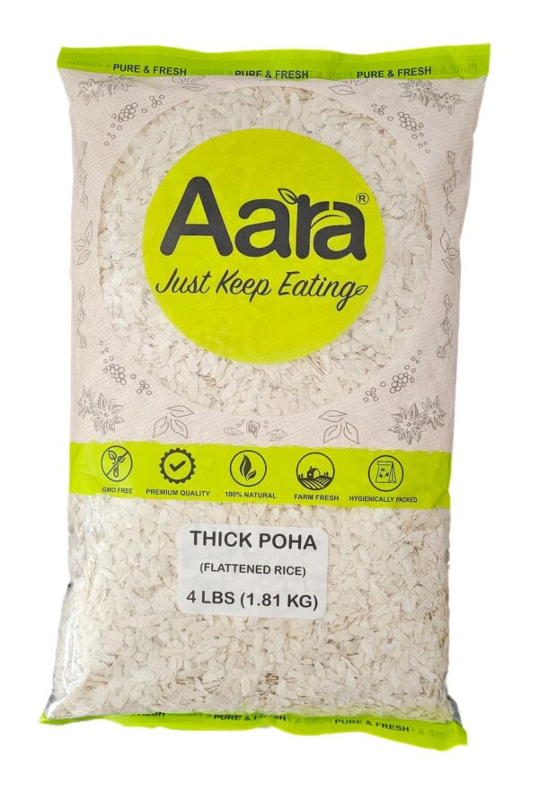 Aara, Dal, Poha, Rice, Aara Poha Thick  Flattened Rice 4 Lb