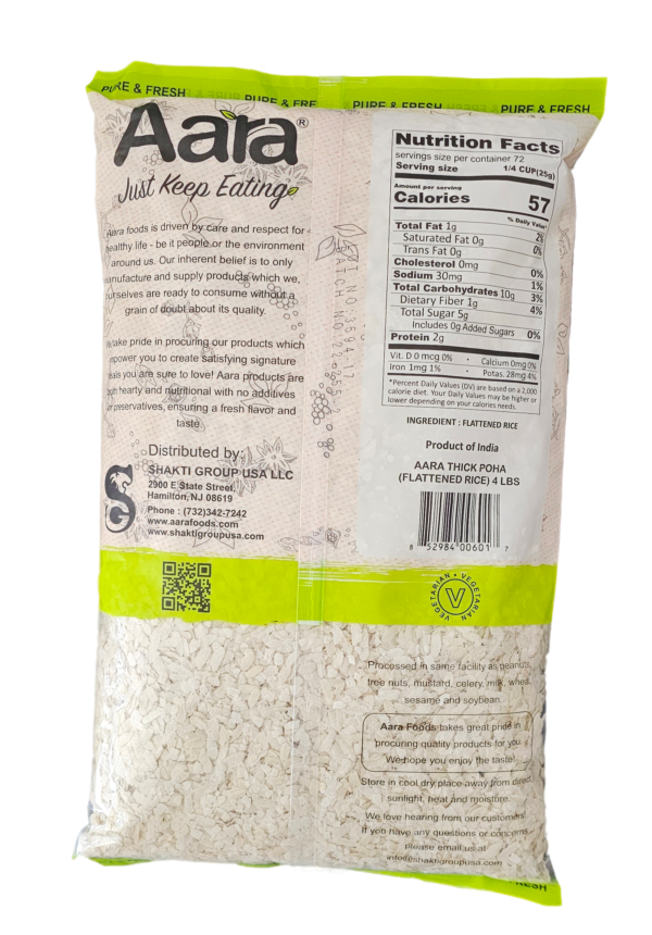 Aara, Dal, Poha, Rice, Aara Poha Thick  Flattened Rice 4 Lb