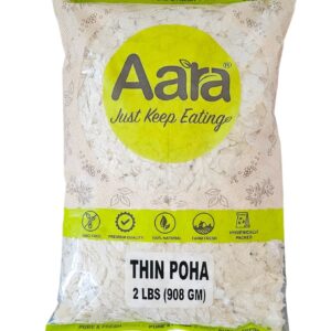 Aara, Dal, Poha, Rice, Aara Poha  Flattened Rice Thin 2 Lb