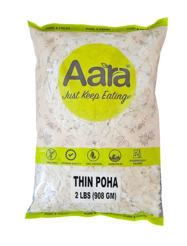 Aara, Dal, Poha, Rice, Aara Poha  Flattened Rice Thin 2 Lb