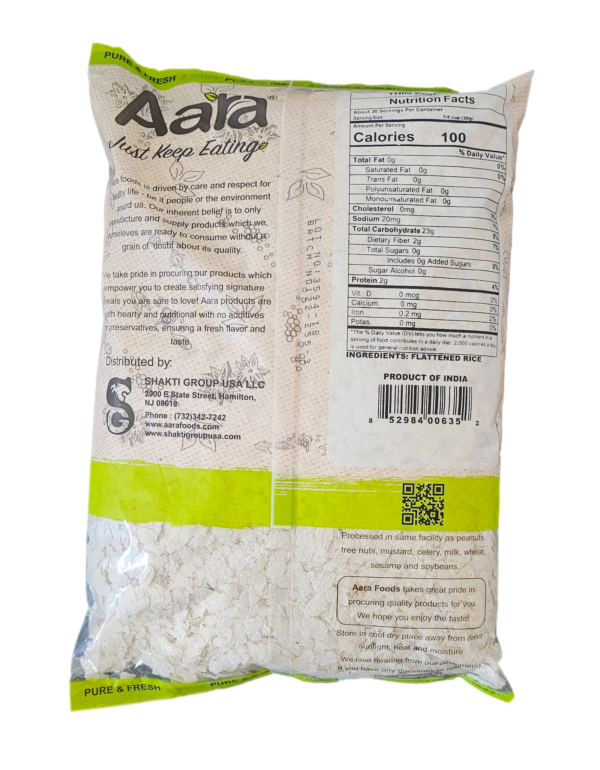 Aara, Dal, Poha, Rice, Aara Poha  Flattened Rice Thin 2 Lb