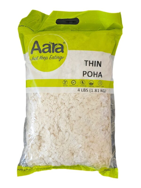 Aara, Dal, Poha, Rice, Aara Poha  Flattened Rice Thin 4 Lb