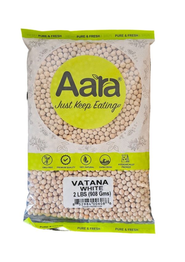 Aara, Beans, Dal, Rice & Dal, Aara White Vatana Whole 2 Lb  908 Gm