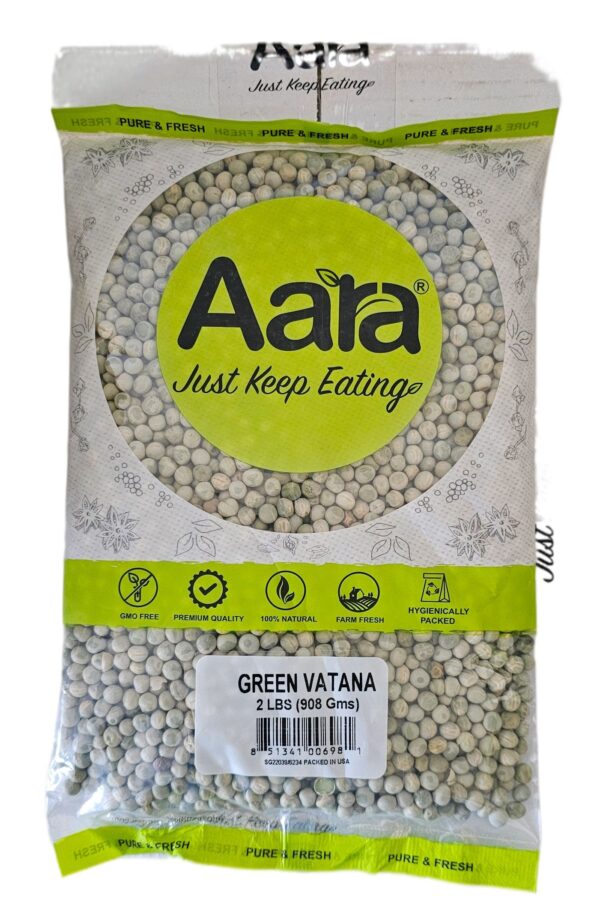 Aara, Beans, Dal, Rice & Dal, Aara Green Vatana Whole 2 Lb