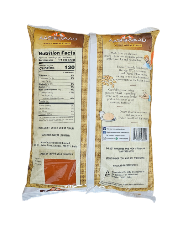 Aashirvaad,Atta,Flour,Whole Wheat,Aashirvaad Whole Wheat Atta 10 Lb