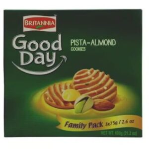 Biscuits, Britannoa, Cookies, Rusk, Snacks, Britannia GoodDay Pista Almond Cookies  600 Gm