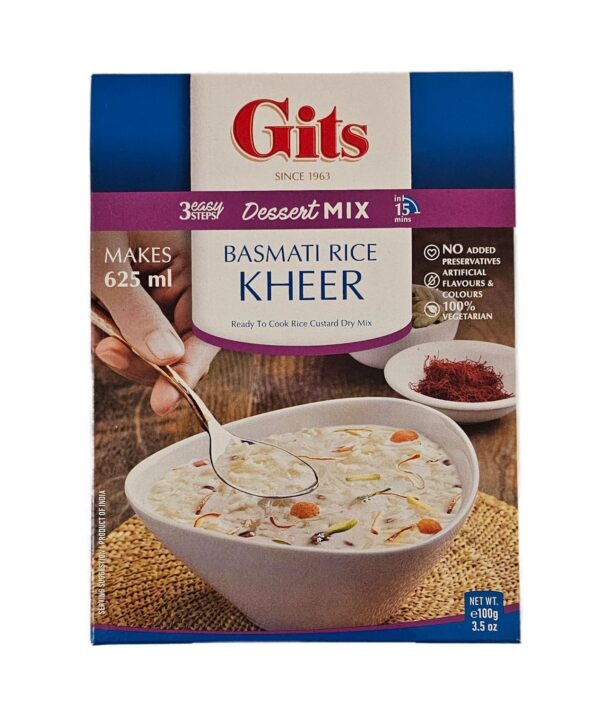 Gits, Insatnt Mix, Mix, Ready to Eat, Sweets & Desserts, Gits Basmati Rice Kheer Mix 100 Gm