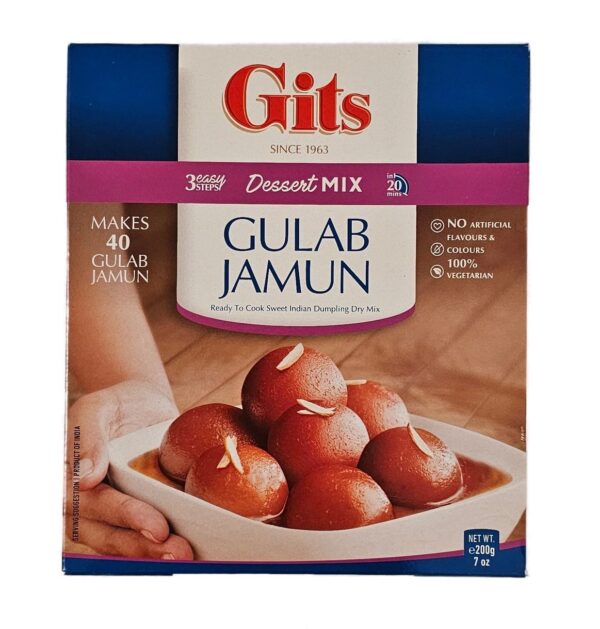 Gits, Insatnt Mix, Mix, Ready to Eat, Sweets & Desserts, Gits Gulab Jamun Mix 200 Gm