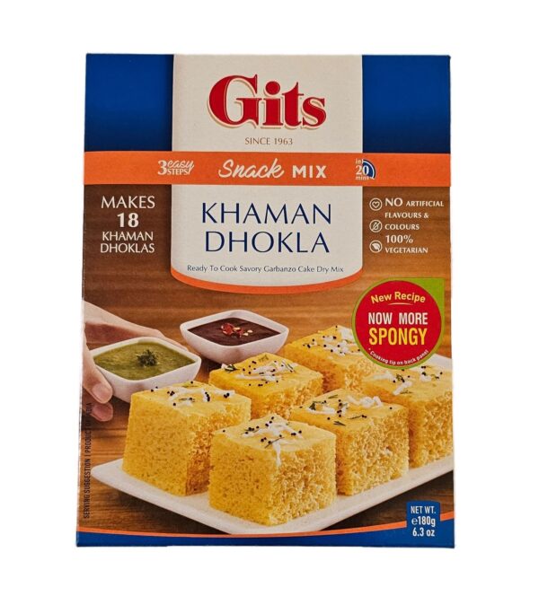 Gits, Insatnt Mix, Ready to Eat, Gits Khaman Dhokla Mix 180 Gm