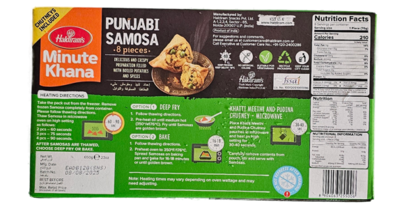 Appetizers, Bread, Frozen, Haldirams, Naan, Haldirams Punjabi Samosa 650 Gm