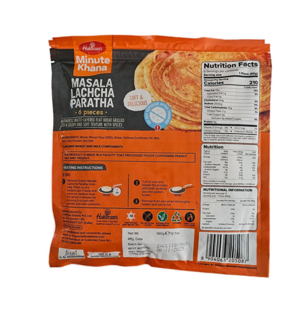 haldiram's masala lachcha paratha 400 gm