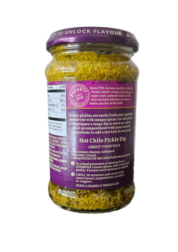 Condiments,Pataks,Pickle,Patak Chilli Pickle 280Gm