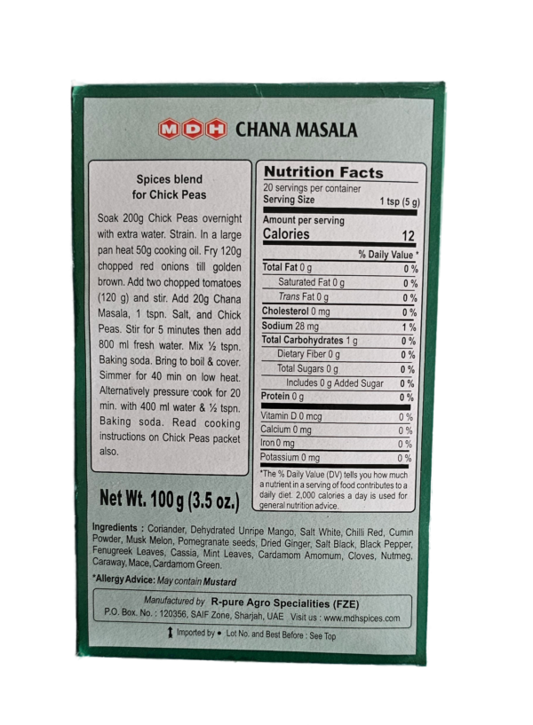 MDH, Spices, MDH Chana Masala 100 Gm