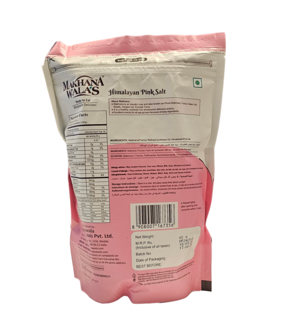 makhana wala’s roasted makhana himalayan pink salt 60g