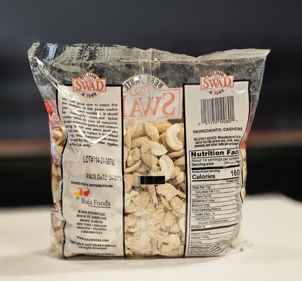 swads cashew halves & pieces 400g