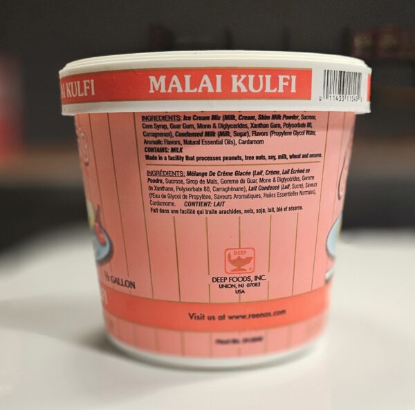 reena's malai kulfi (12 gallon)