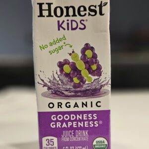 honest kids organic goodness grapeness juice drink