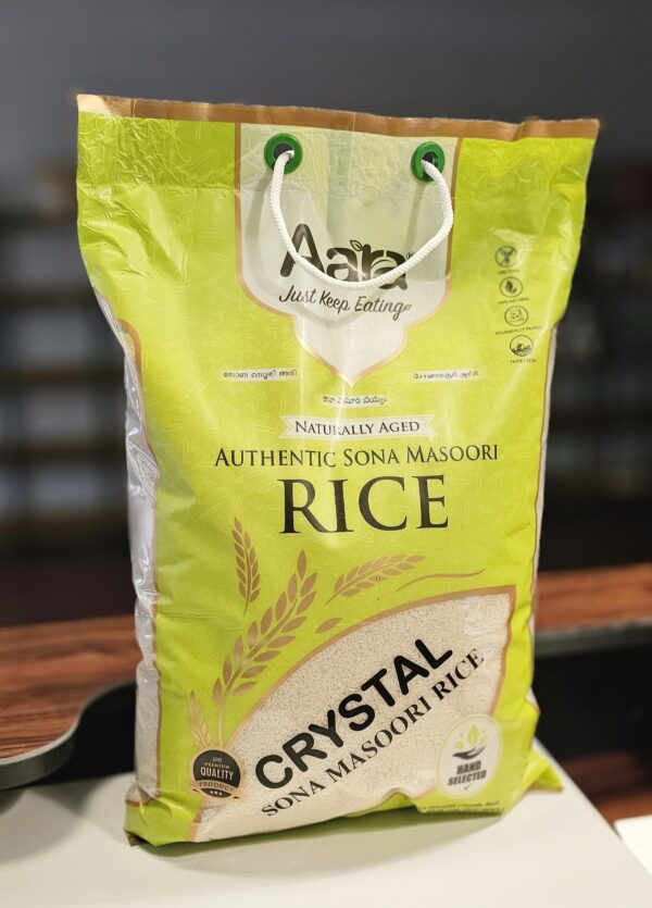 aara crystal sona masoori rice 20lb