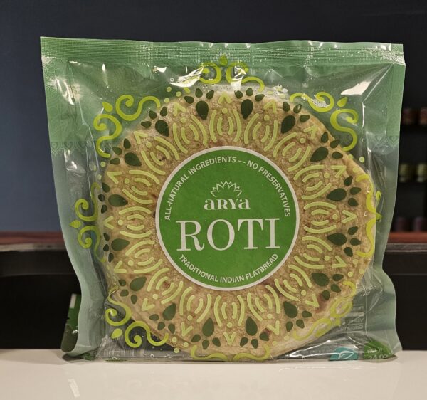 arya spinach roti traditional indian flatbread (15 pc pack)