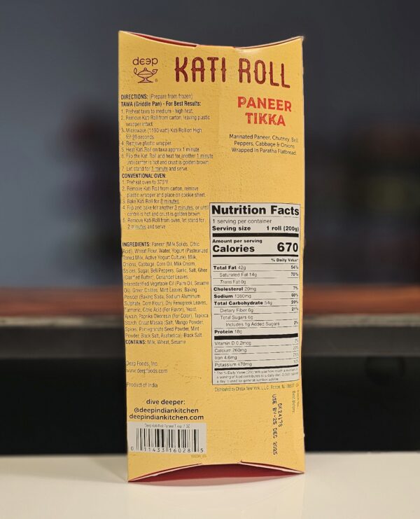 deep kati roll paneer tikka (200g)