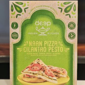 deep indian kitchen naan pizza   cilantro pesto