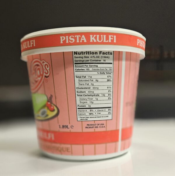 reena's pista kulfi (1/2 gallon)