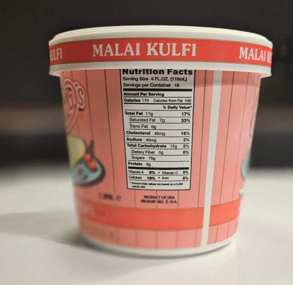 reena's malai kulfi (12 gallon)