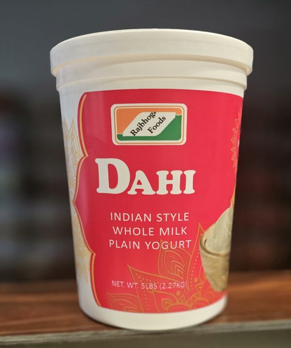 rajbhog foods dahi indian style whole milk plain yogurt (5lb)