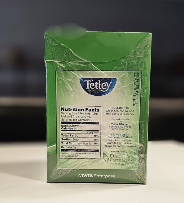 tetley green tea (honey)