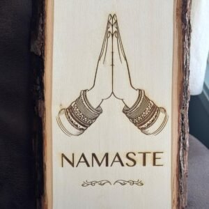 Namaste Sign Barn Edge Wood