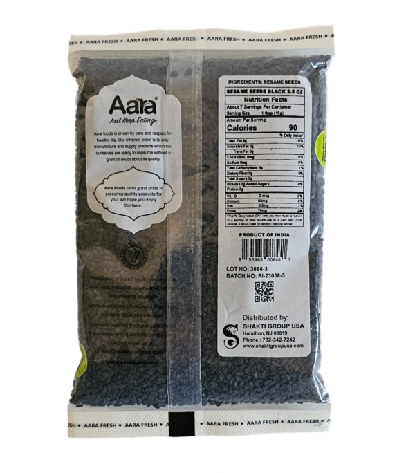 Aara Sesame Seeds Black 100 Gm - Image 3