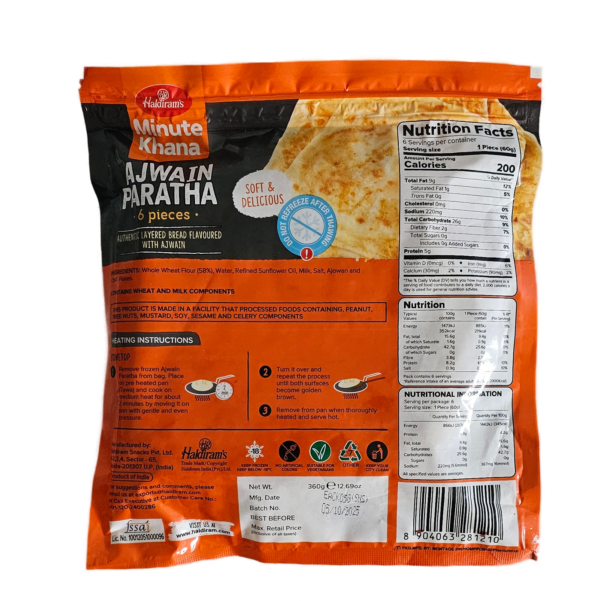 Haldirams Ajwain Paratha  360 Gm - Image 3