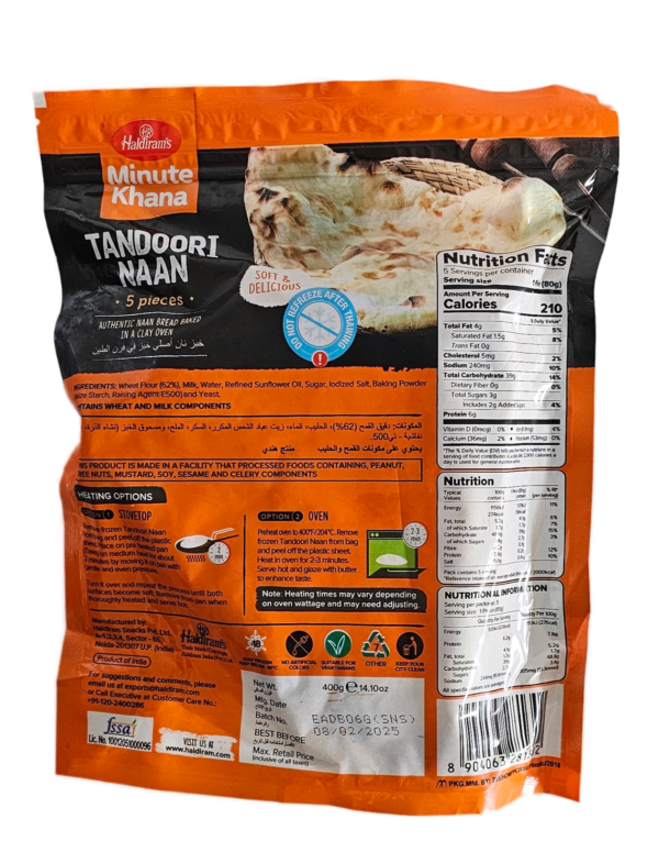 Haldirams Tandoori Naan 400 Gm - Image 3