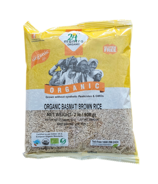 24 Mantra Organic Brown Basmati Rice 2 Lb