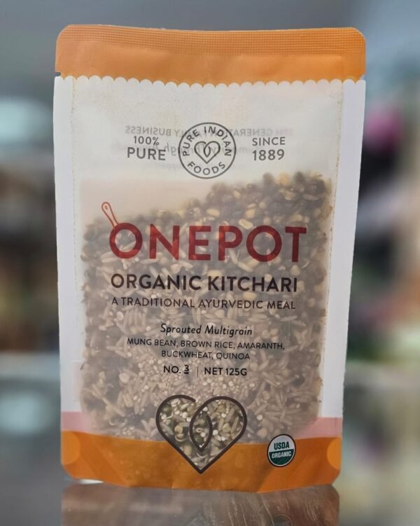 Pure Indian Foods - OnePot Kitchari Single Pack Ready-to-Cook Meals, Organic No.3 - Sprouted Multigrain