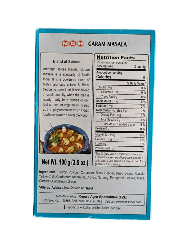 MDH Garam Masala 100 Gm - Image 3
