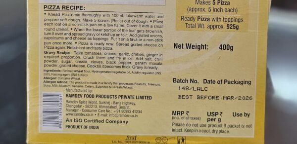 Ramdev  - Pizza Mix (400g) - Image 2