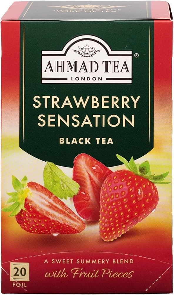 Black Tea Strawberry Sensation - Ahmad Tea (20 Foils)