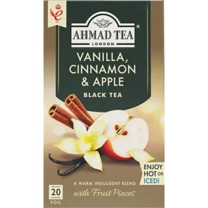 Black Tea With Vanilla, Cinnamon And Apple Flavor - Ahmad Tea (20 Bags)