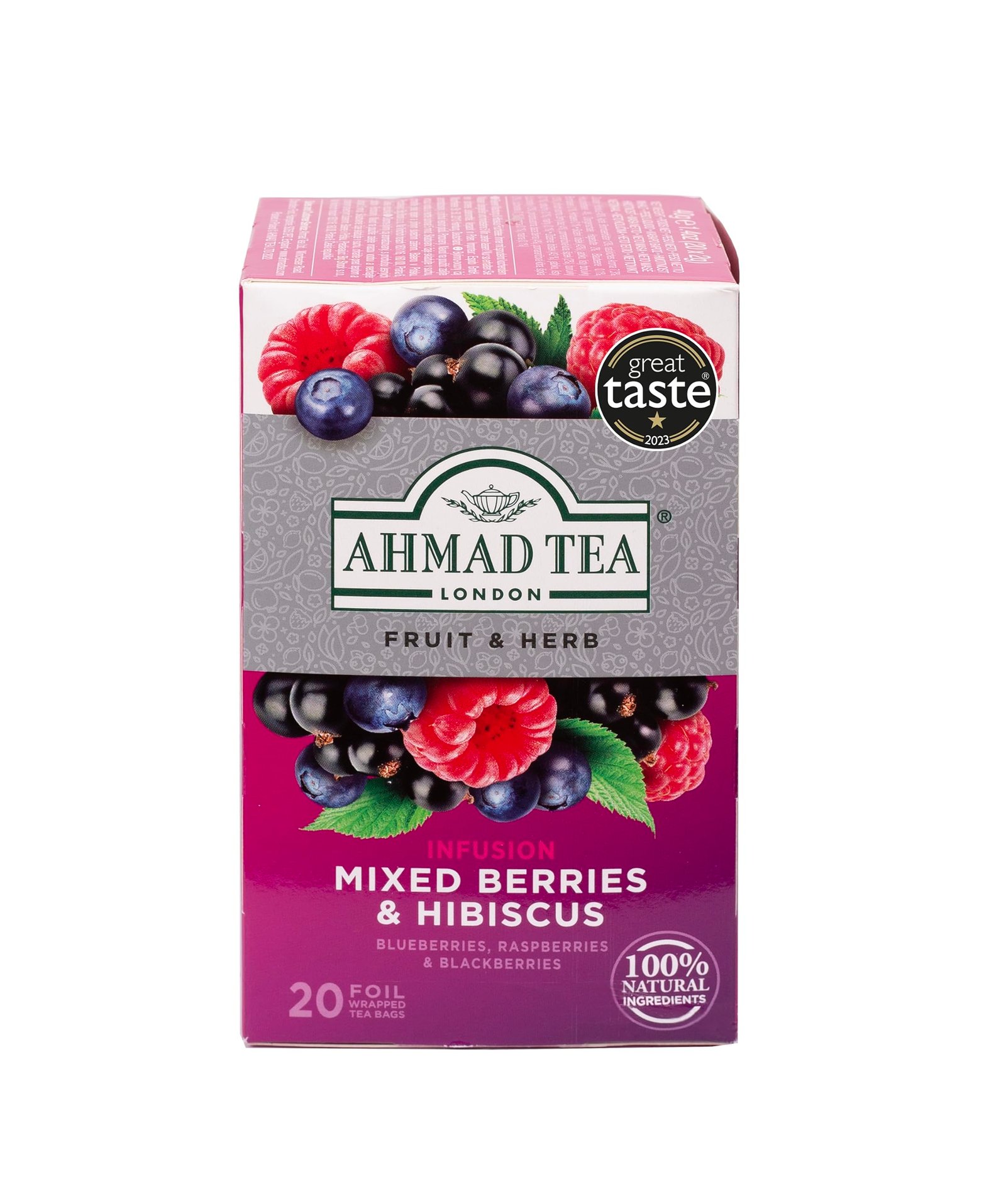 Fruit And Herb Tea Infused With Mixed Berries And Hibiscus - Ahmad Tea (20 Foils)