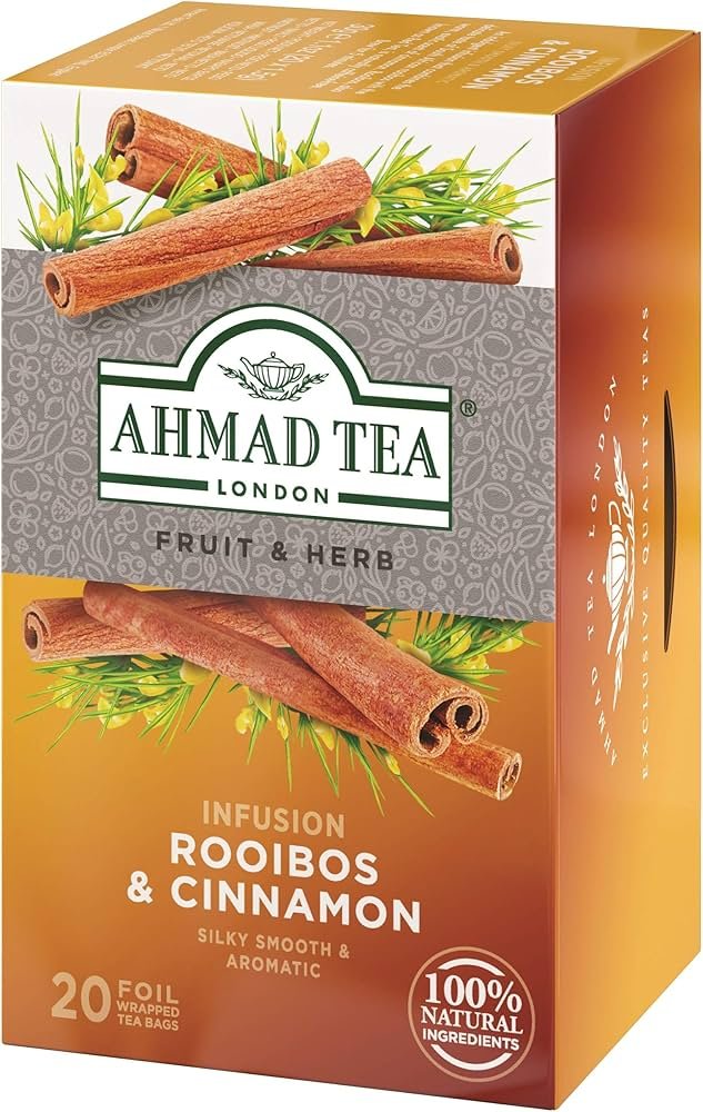 Fruit And Herb tea Infused With Rooibos And Cinnamon - Ahmad Tea (20 Foil)