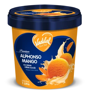 Alphonso Mango Ice Cream - Vadilal (1 Ltr)
