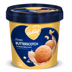Butterscotch Ice Cream - Vadilal (1 Ltr)
